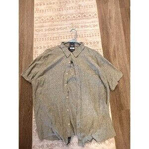 NWT Lucky Brand Men's Lightweight Linen Blend Short Sleeve Shirt - XL